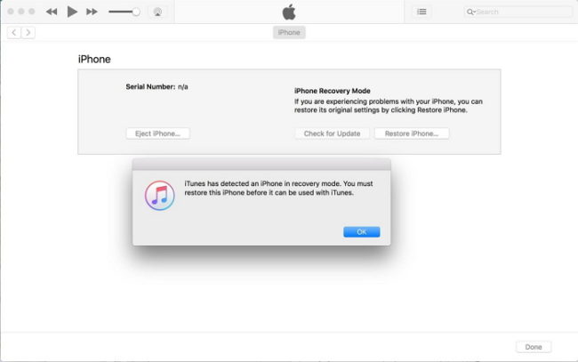 iphone stuck on itunes logo and wont restore