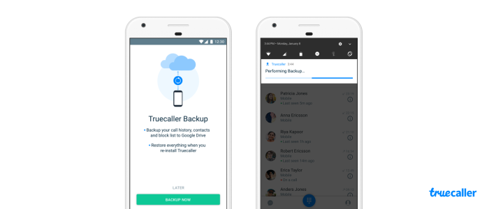 TRuecaller backup