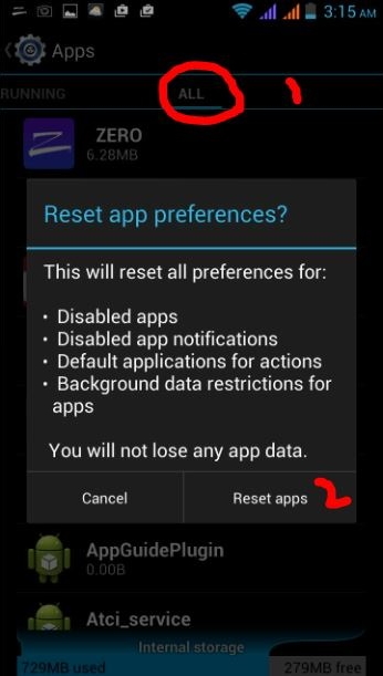 Reset app3