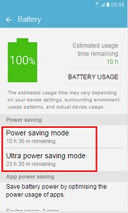 switch on power save mode