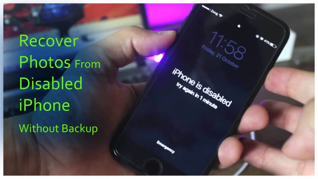 unlocking disabled iphone without itunes