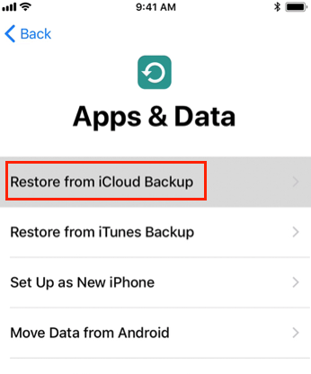 restore iCloud