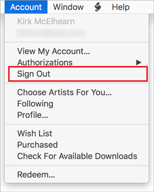 sign out of iCloud