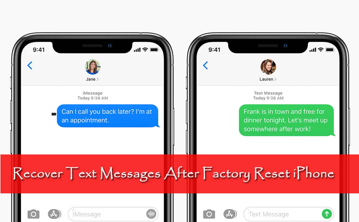 Recover Text Messages After Factory Reset iPhone