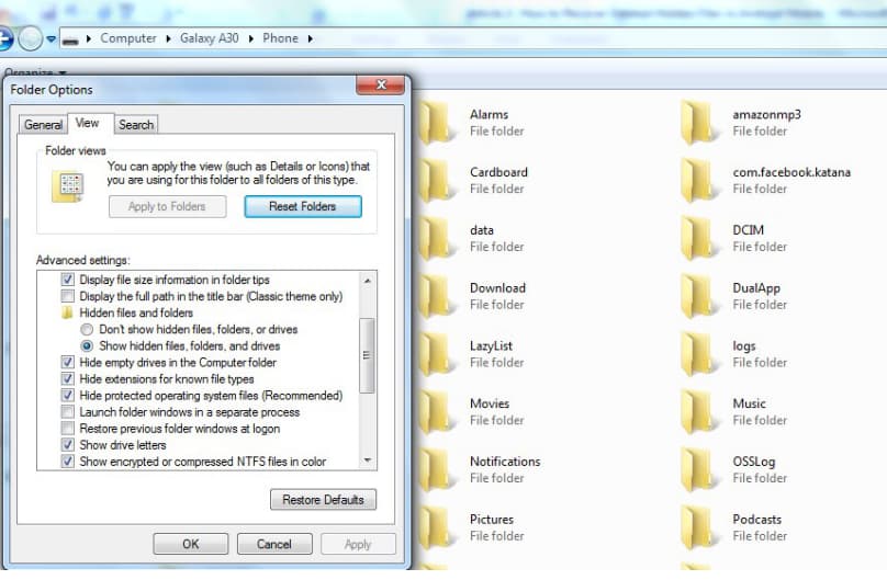 recover hidden files from sd card