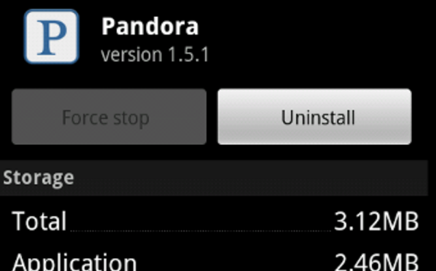 uninstall Pandora