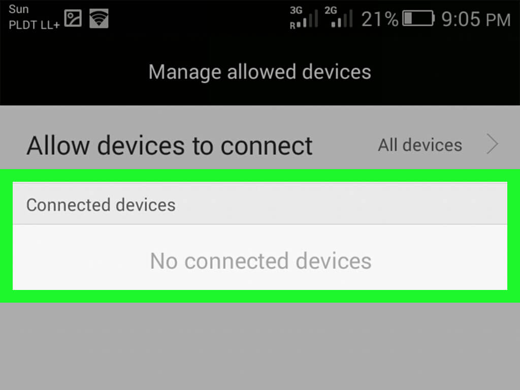 check other devices are connected