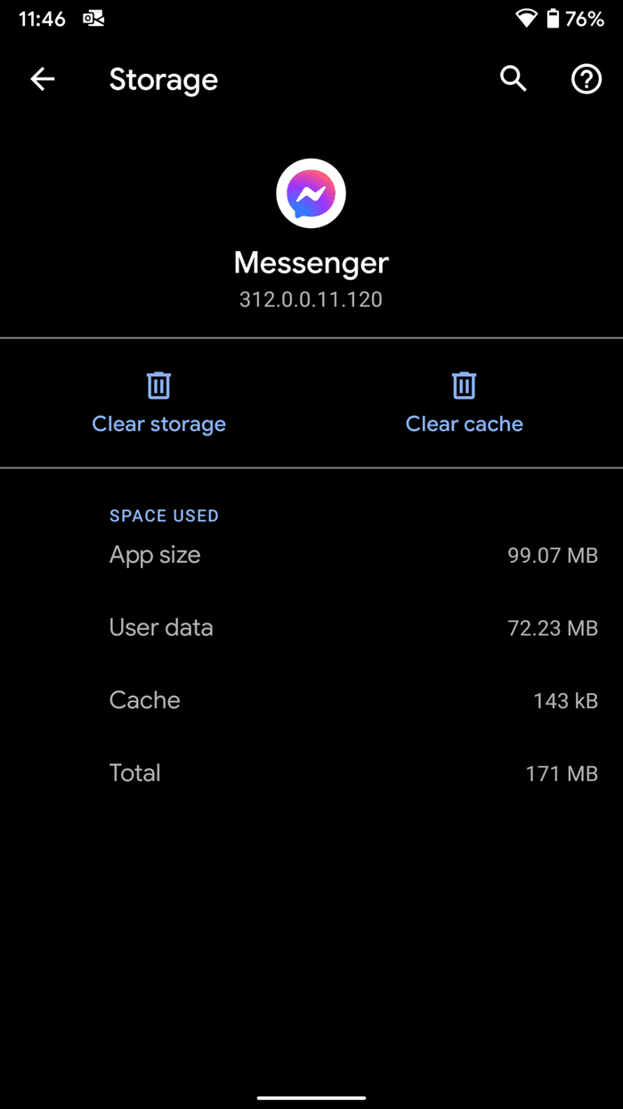 clear messenger storage1