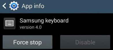 restart Samsung keyboard