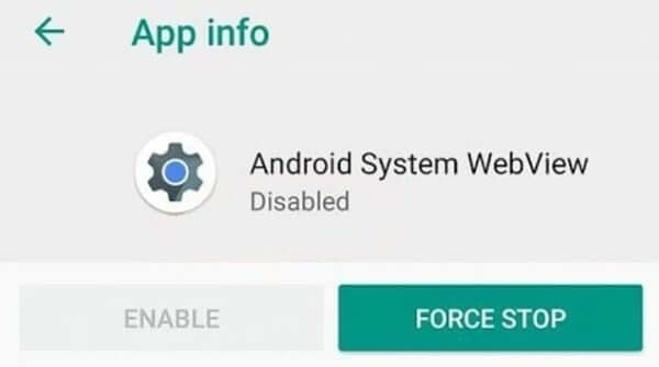 Force Stop Webview App