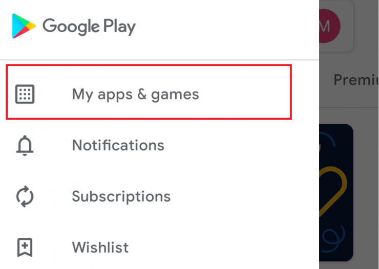 Google my apps and games