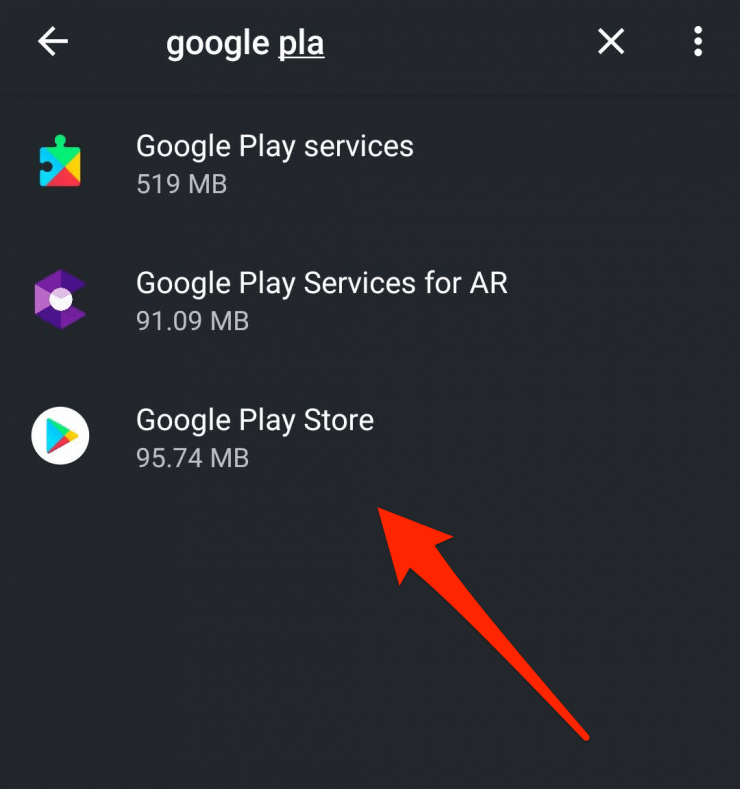 clear cache of Google play1