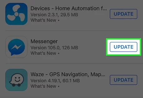 update messenger app
