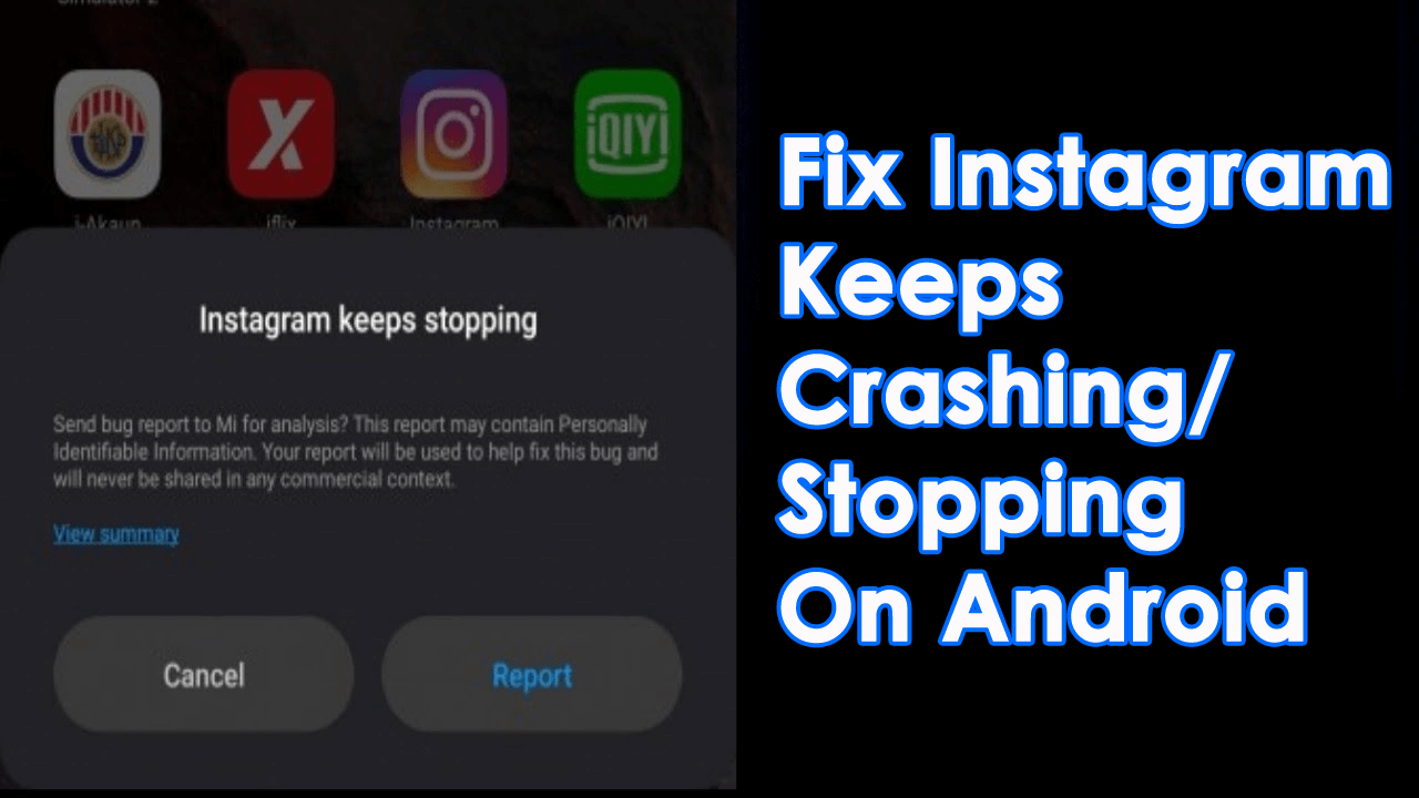 instagram keeps crashing android