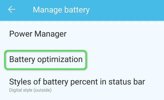 battery optimization