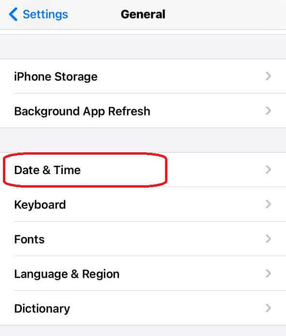 iphone date and time