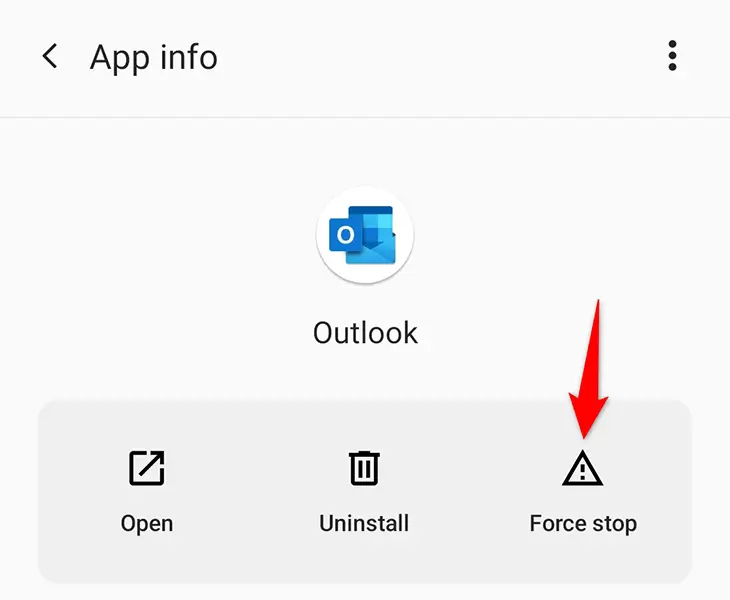 Force Stop Hotmail App