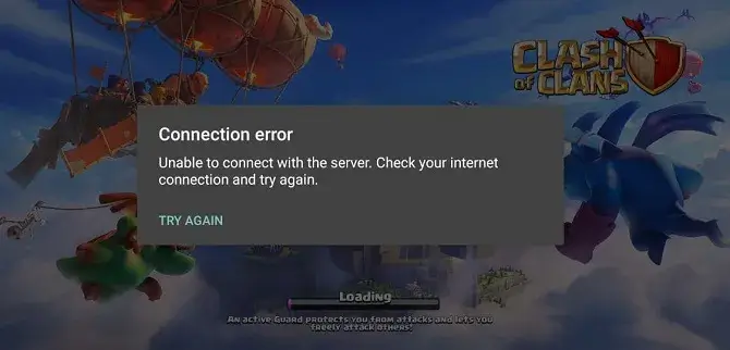 check network connection clash of clans