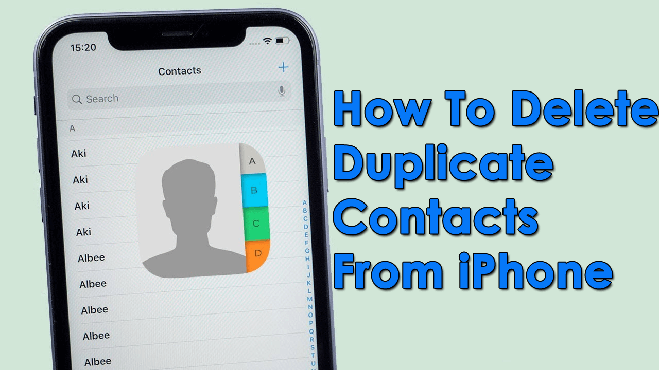 delete bulk duplicate contacts iphone