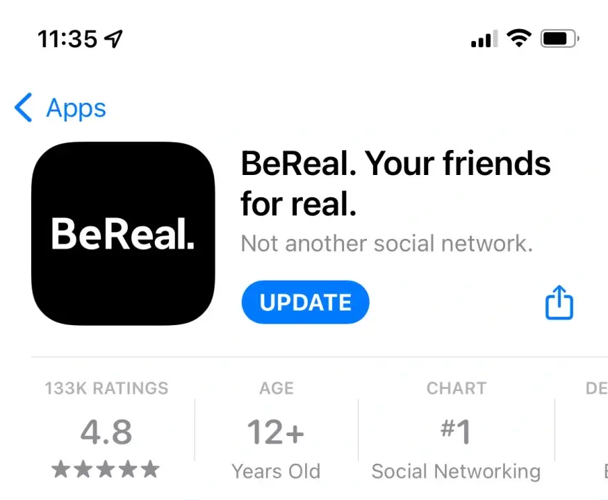 update bereal