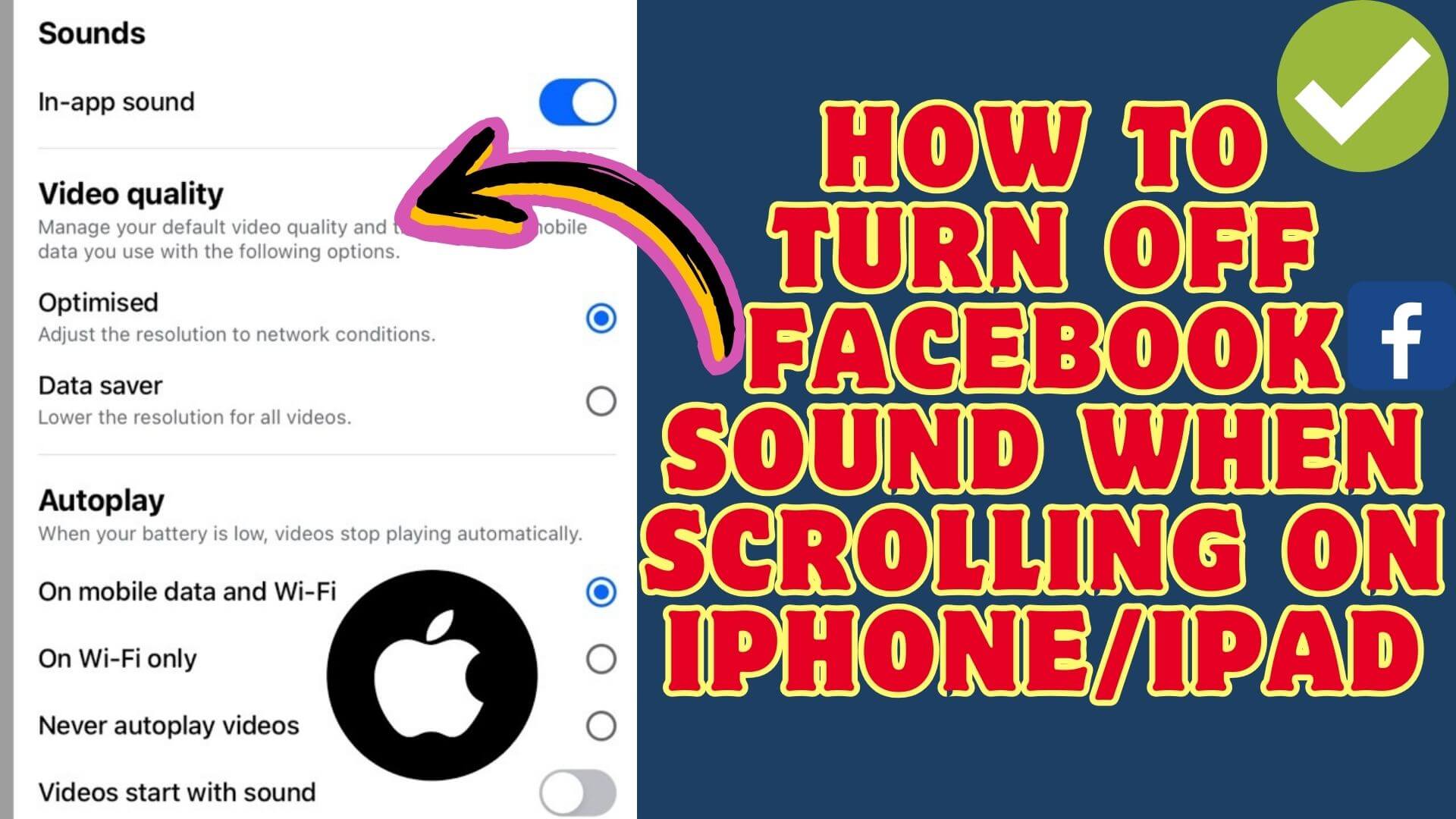 How To Turn Off Facebook Sound When Scrolling iPhone