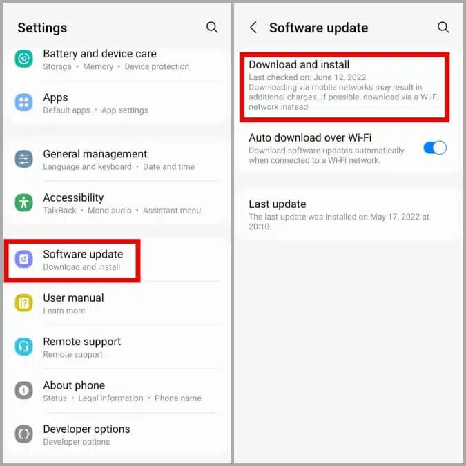 software update