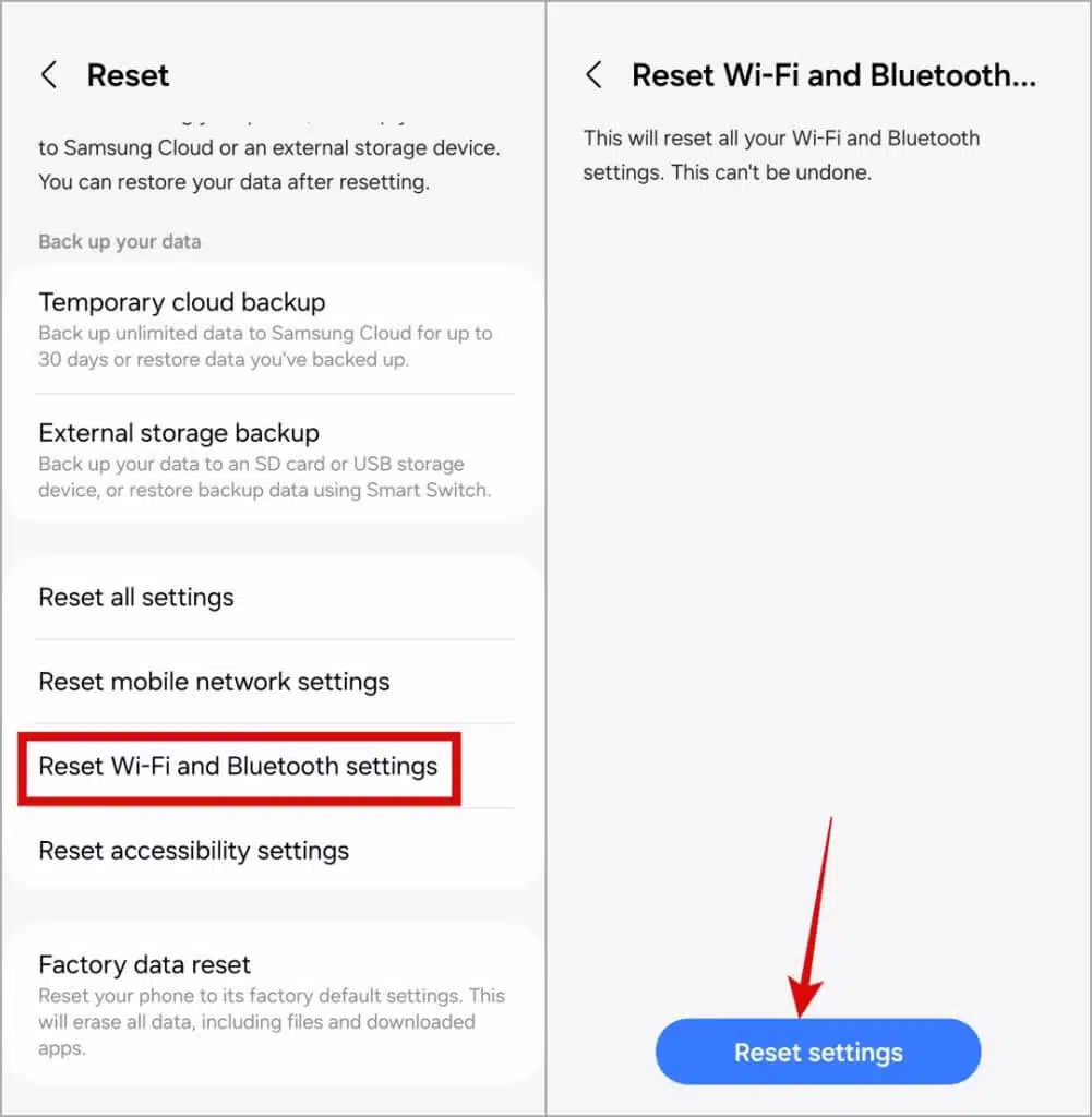 reset wifi